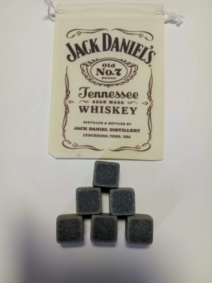 Камни для виски 6 шт с мешочком Jack Daniels для хранения камней для охлаждения виски