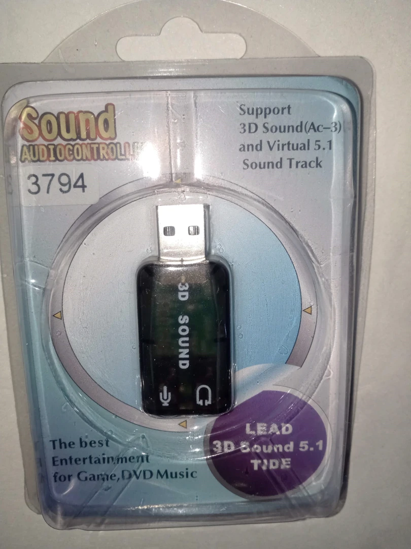 Внешняя USB звуковая карта 3D Sound card  Внешний звуковой адаптер Sound audiocontroller