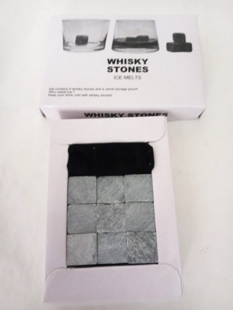 Камни для виски Whiskey Stones 9 штук и мешочек камни для охлаждения виски