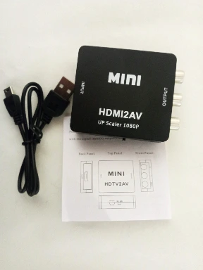 Переходник конвертер видеосигнала HDMI2AV конвертер видеосигнала hdmi на тюльпаны AV 