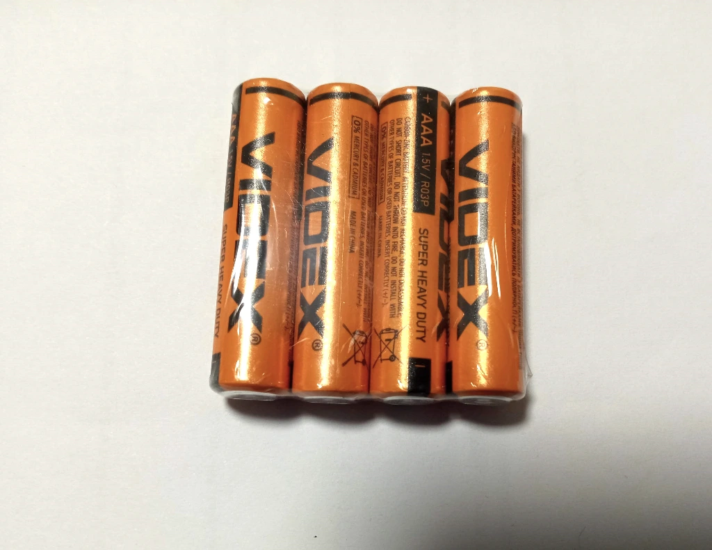 Батарейка Videx R03, AAA