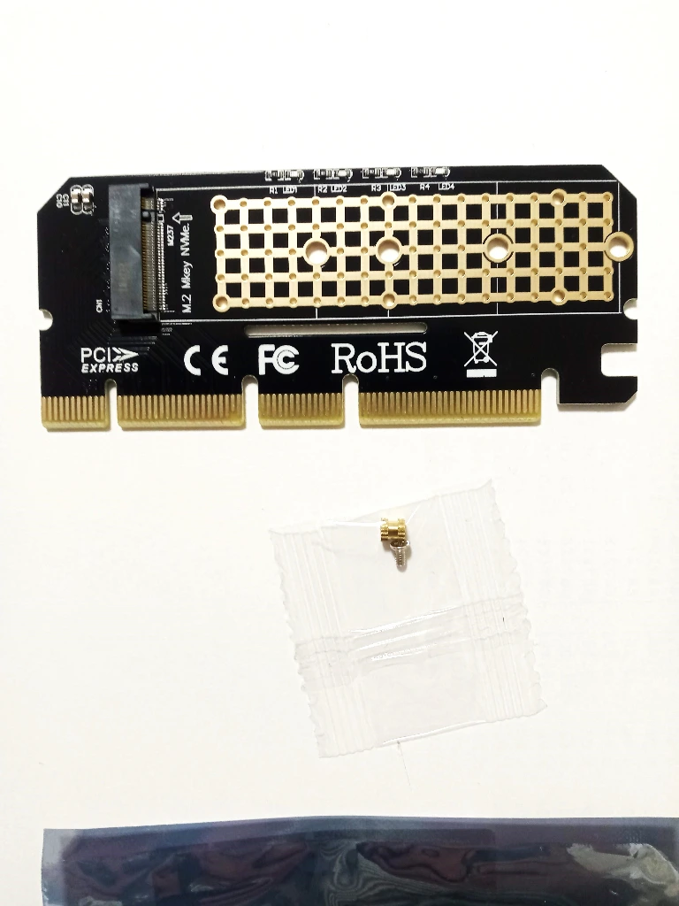 Адаптер переходник M.2 NVMe SSD to PCI-E X4/X8/X16 pci-e Adapter Card