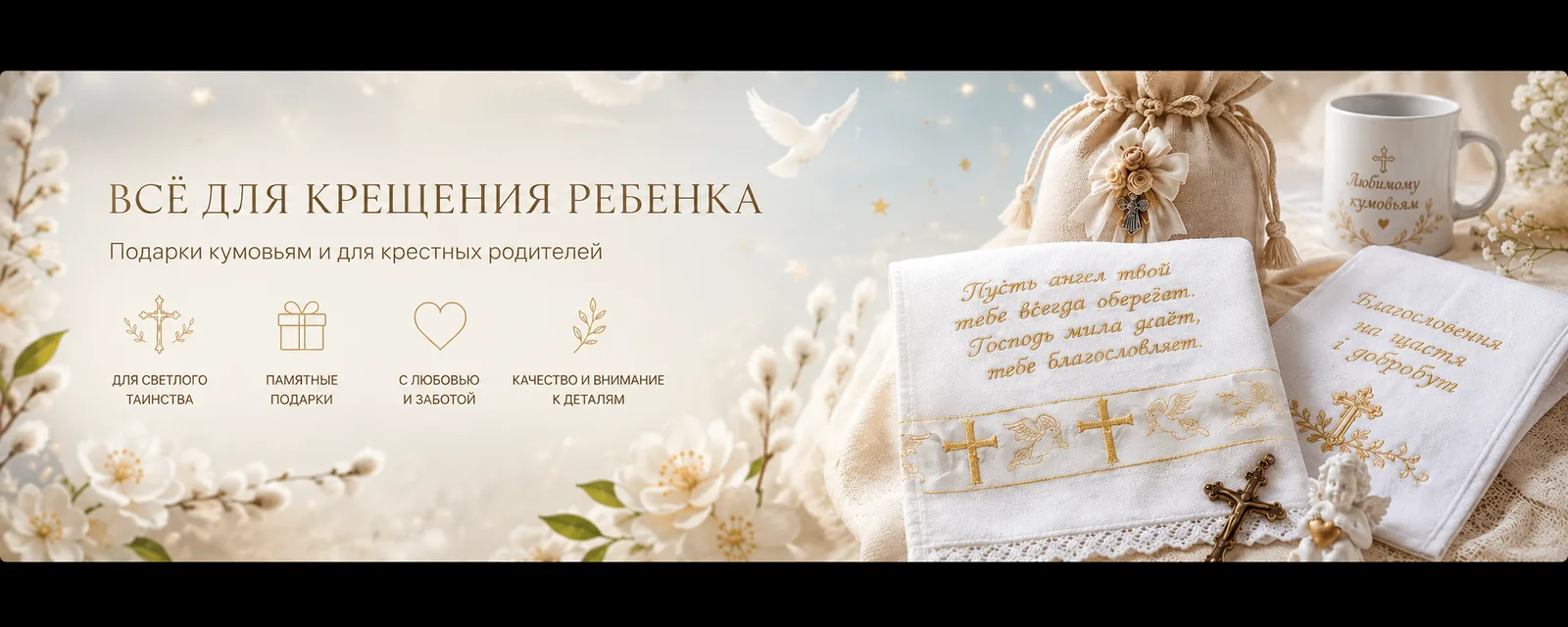 Все для хрещення дитини\Подарунки кумам (для хресних батьків)